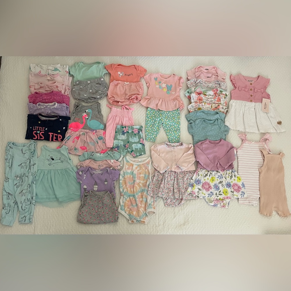 0-3 months girls summer or spring bundle